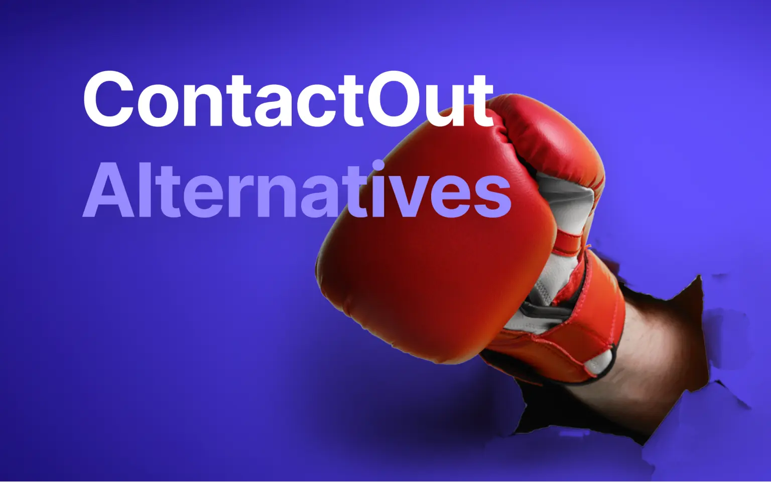 ContactOut vs. Lusha a boxing glove